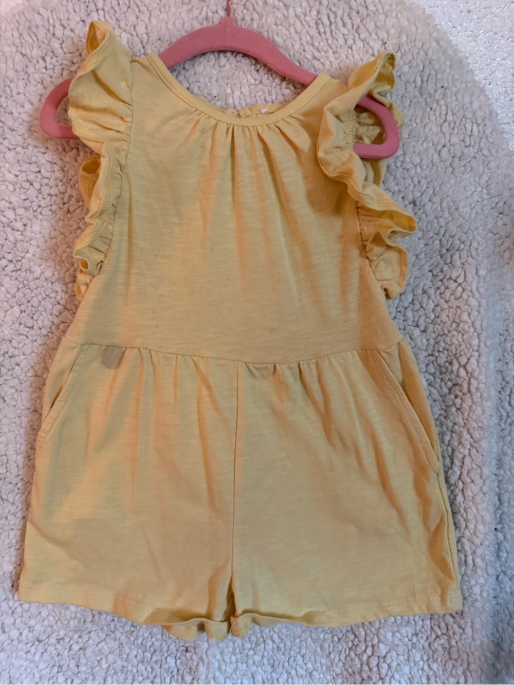 Toddler Girls’ Buttercream Yellow Play Romper 3T